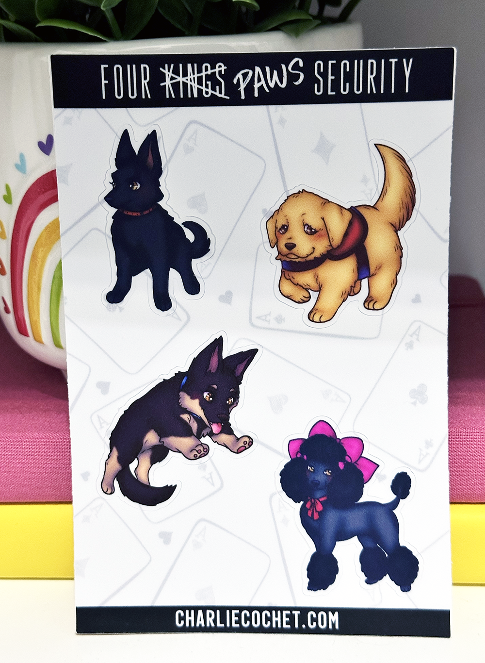 Four Kings Security Universe Paws Sticker Sheet