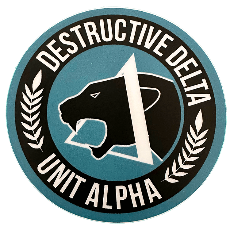 THIRDS Destructive Delta Logo Matte Vinyl Sticker