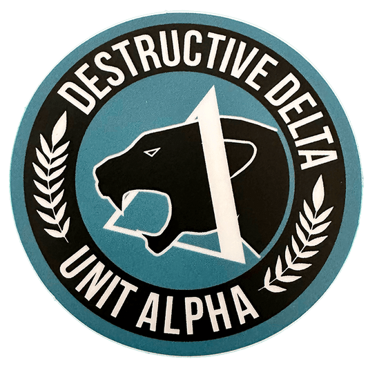 THIRDS Destructive Delta Logo Matte Vinyl Sticker