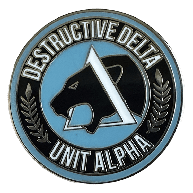 THIRDS Destructive Delta Hard Enamel 1 inch Pin