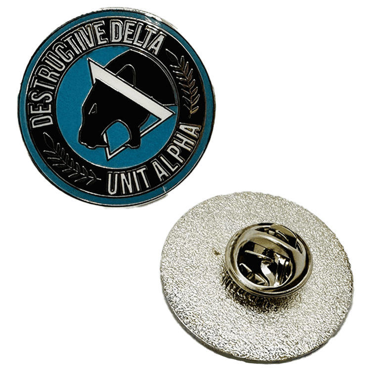 THIRDS Destructive Delta Hard Enamel 1 inch Pin