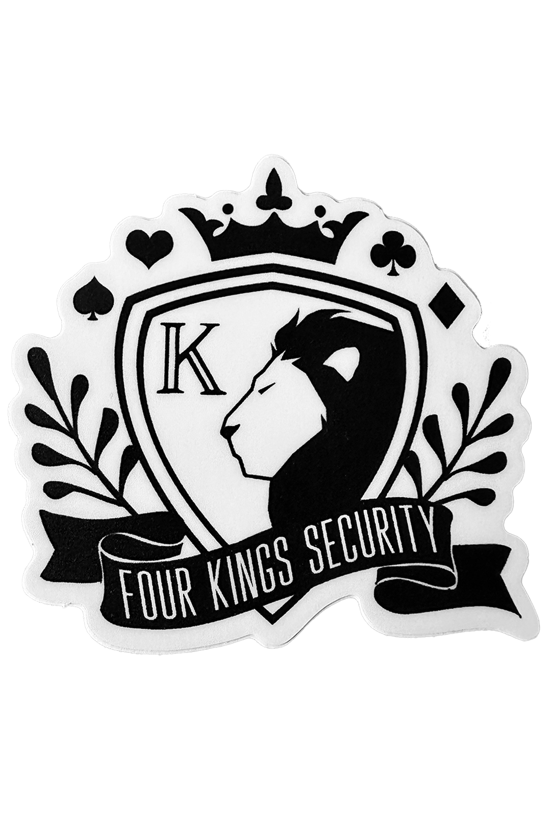 Four Kings Security Logo Matte Die Cut Sticker