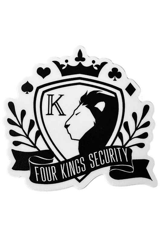 Four Kings Security Logo Matte Die Cut Sticker