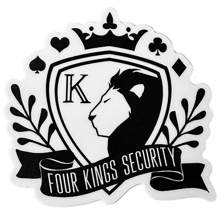 Four Kings Security Logo Matte Die Cut Sticker