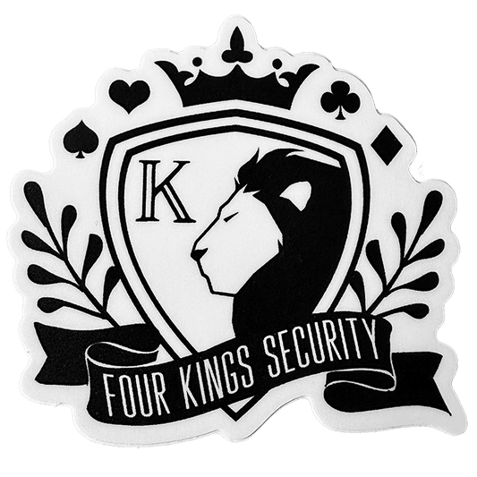 Four Kings Security Logo Matte Die Cut Sticker