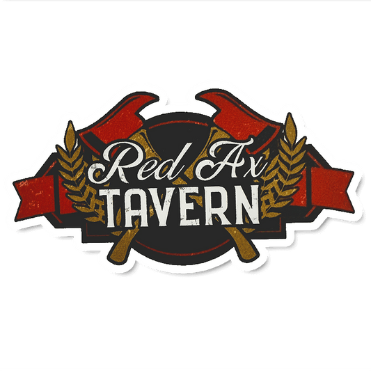 Four Kings Security Universe Red Ax Tavern Logo Vinyl Sticker