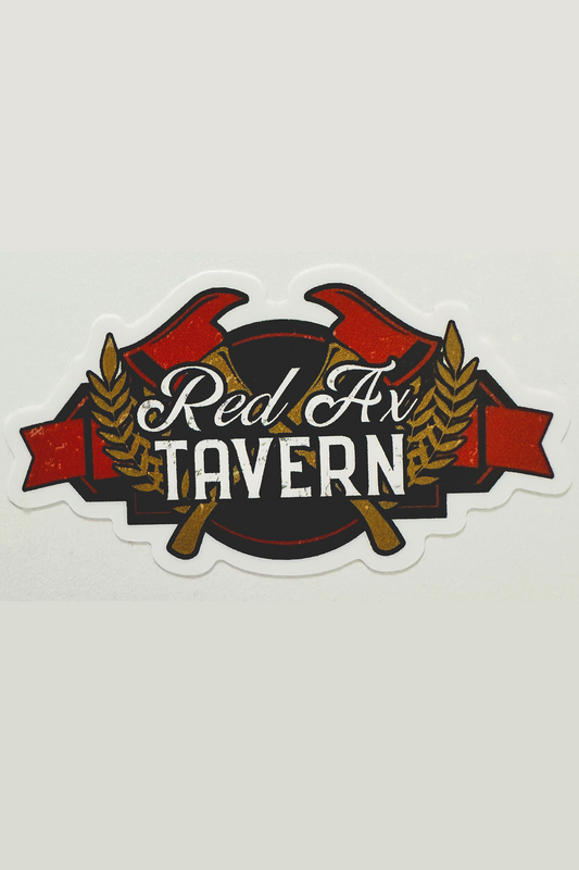 Four Kings Security Universe Red Ax Tavern Logo Vinyl Sticker