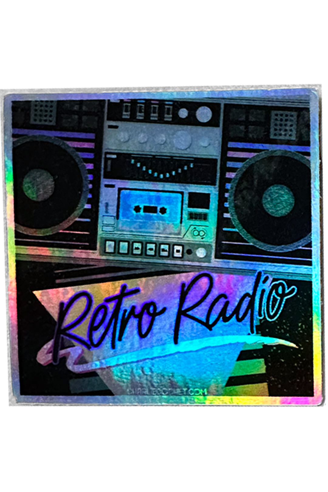 THIRDS - Retro Radio Iridescent Holographic Vinyl Sticker