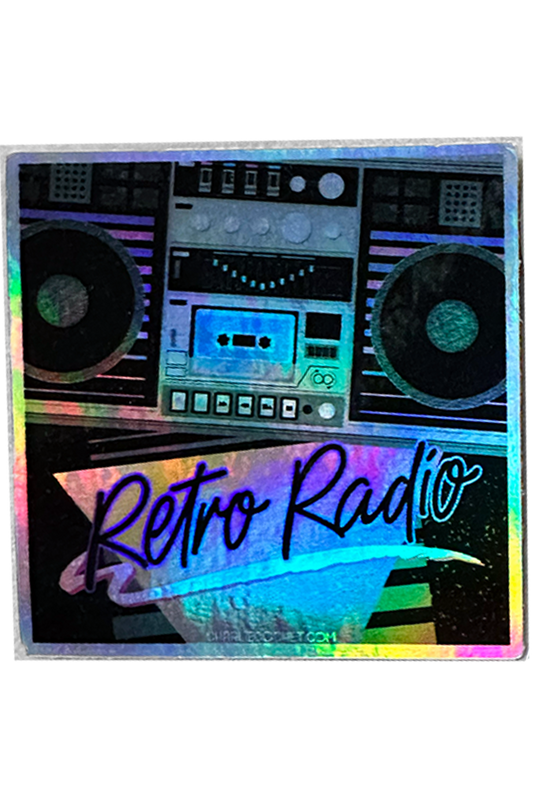 THIRDS - Retro Radio Iridescent Holographic Vinyl Sticker