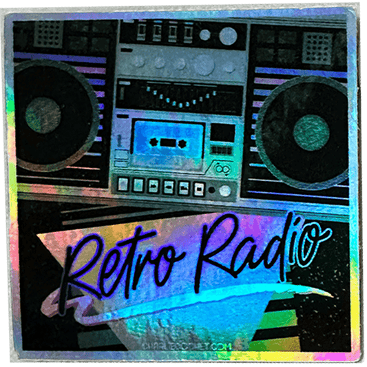 THIRDS - Retro Radio Iridescent Holographic Vinyl Sticker