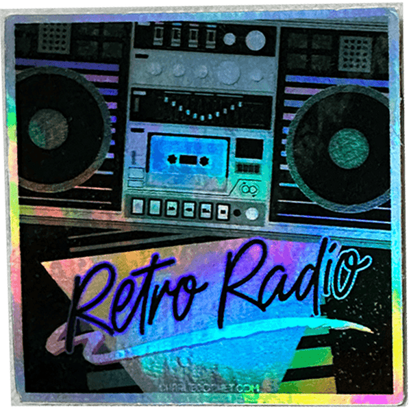 THIRDS - Retro Radio Iridescent Holographic Vinyl Sticker – Charlie Cochet