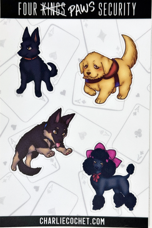 Four Kings Security Universe Paws Sticker Sheet