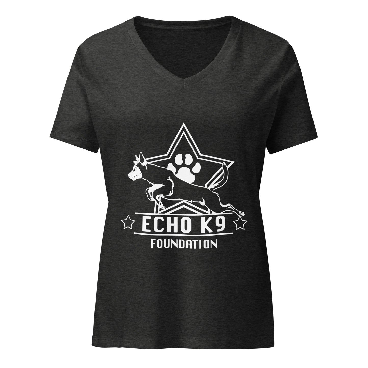 Echo K9 Foundation Women’s relaxed v-neck t-shirt