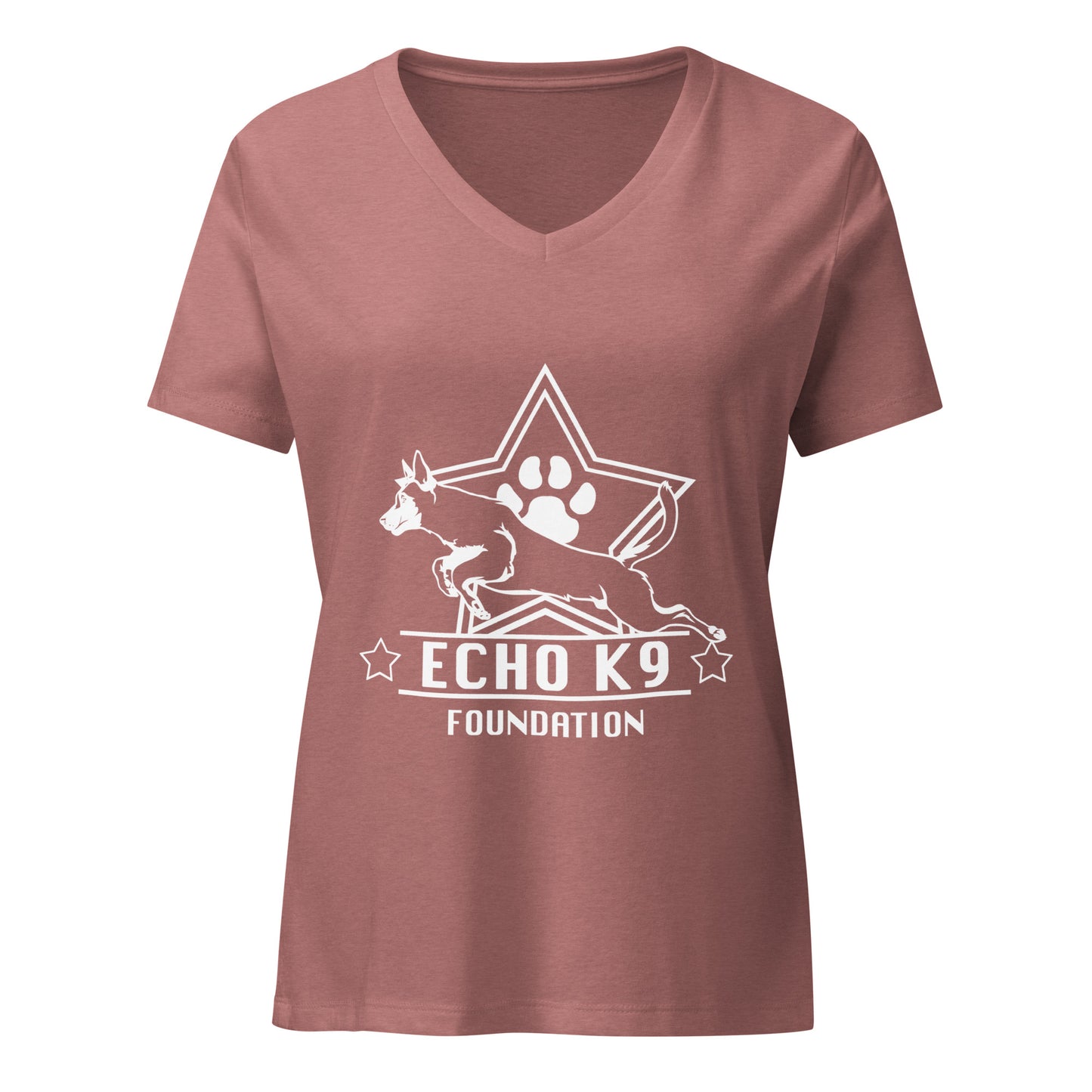 Echo K9 Foundation Women’s relaxed v-neck t-shirt