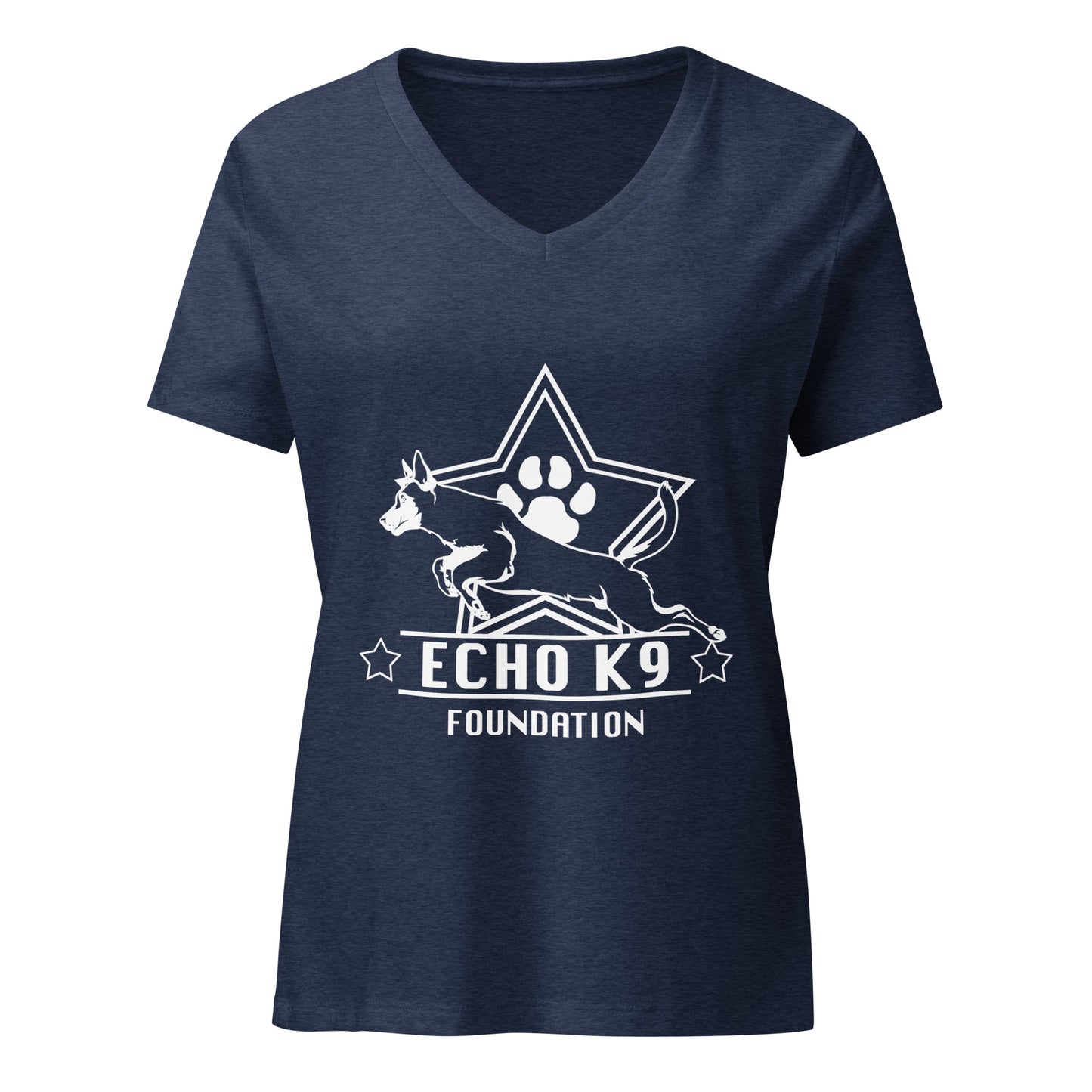 Echo K9 Foundation Women’s relaxed v-neck t-shirt